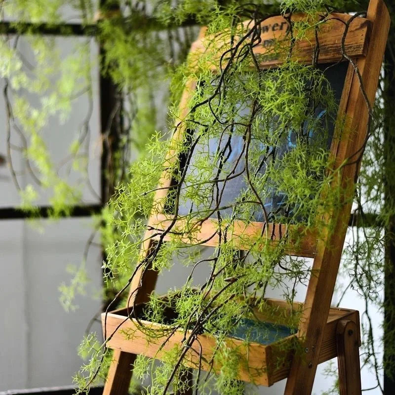 140 cm artificial plant black bone mango vine 1 piece 5 branches home wall hanging ivy green fake flower plant pine needles new