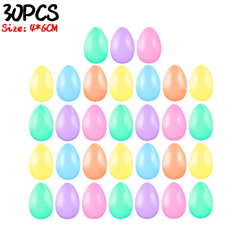 10/50PCS Colorful Easter Eggs Plastic Fillable Bird Pigeon Eggs DIY Craft Easter Party Home Decoration Funny Kids Opening Toys