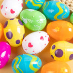 12/24pcs Easter Fillable Opening Egg Plastic Easter Eggs Decoration For Home Kids Happy Easter Favor Candy Gift Packaging boxes