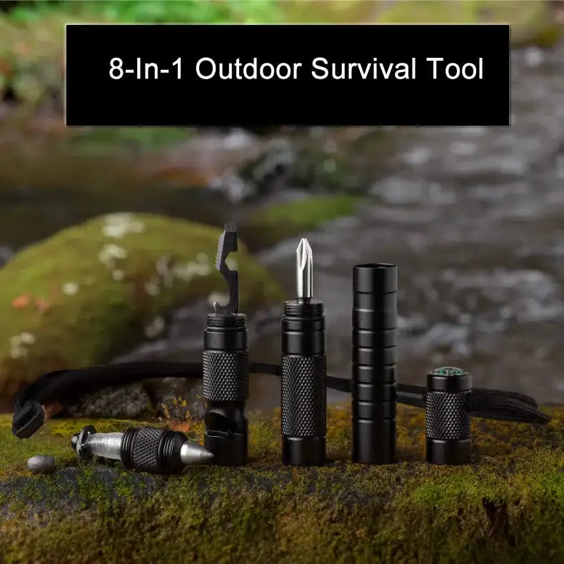 10-IN-1 Multi Function Portable Self Defense Pen Outdoor Survival Tool Fishing Whistle/Compass/Wrench/Screwdriver/Window Breaker