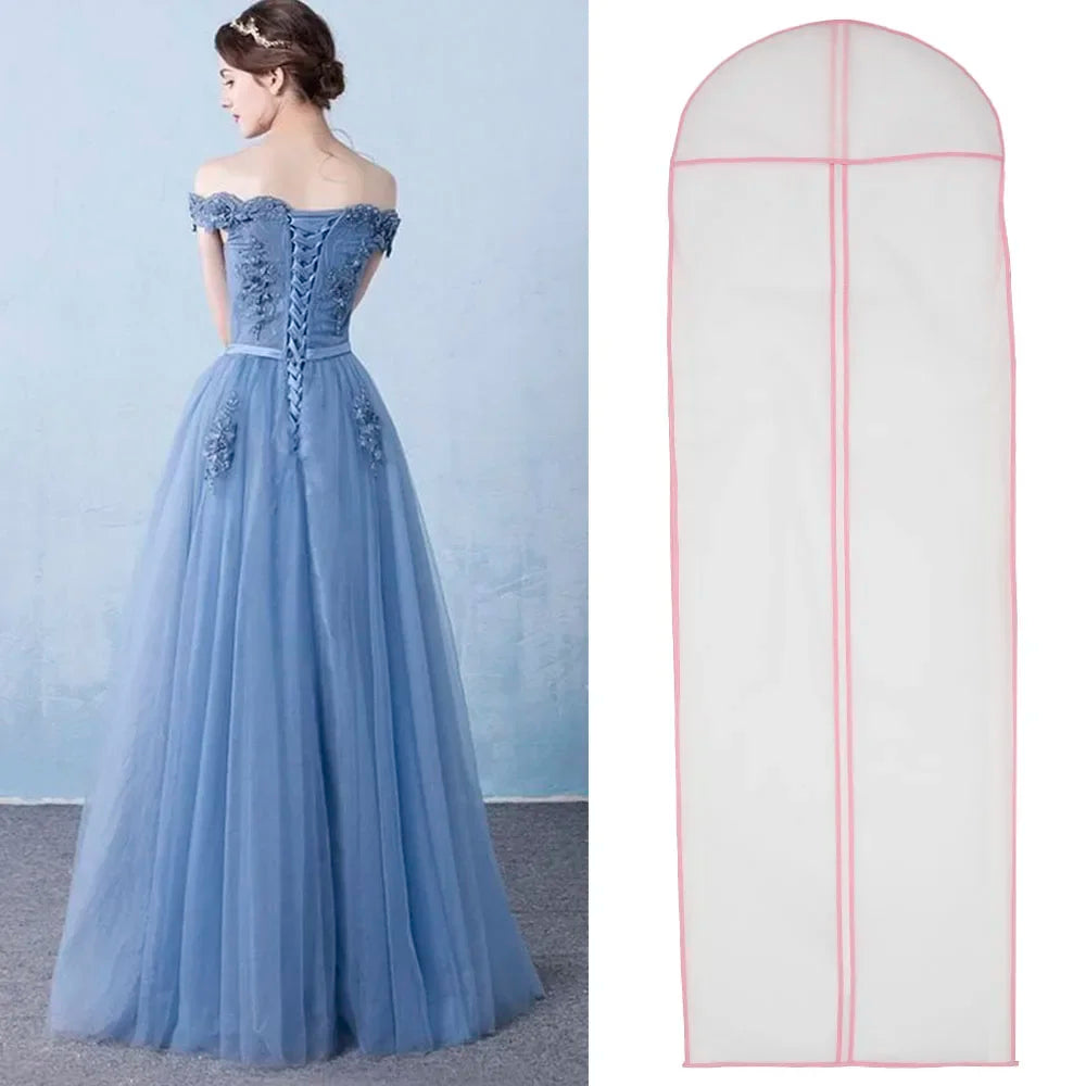 1/2/5Pcs 180cm Wedding Dress Dust Cover Hanging Bridal Garment Dress Clothes Suit Coat Home Storage Bag For Clothes