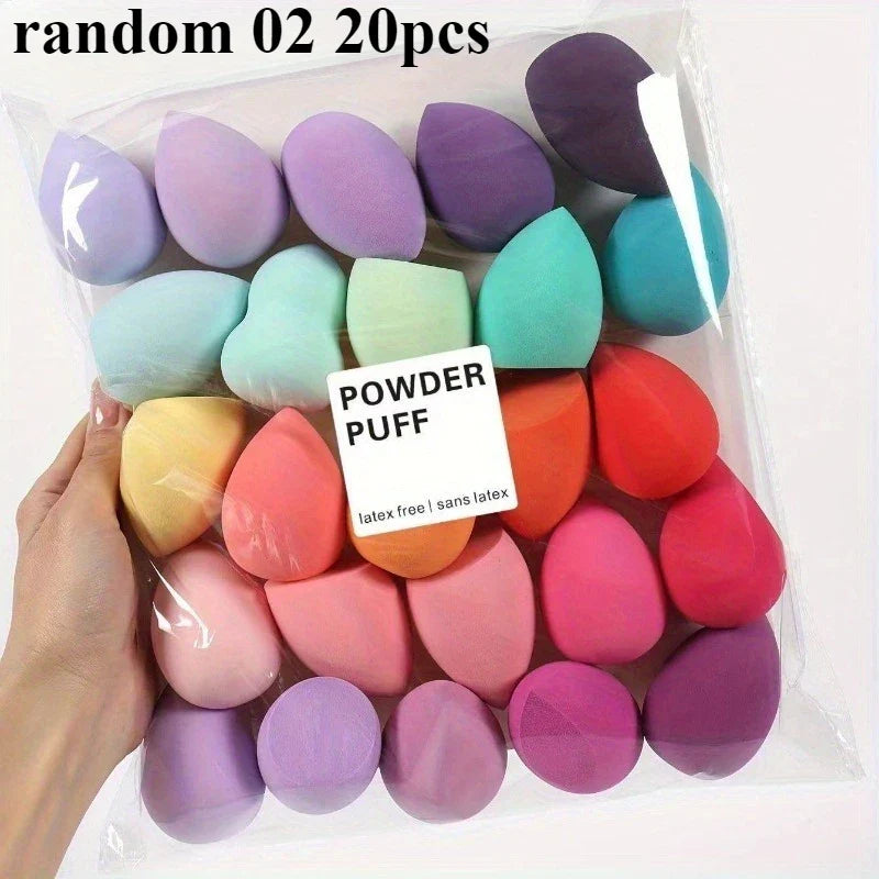 1/3/5/7/20PCS Wet and dry puff random color and shape sponge liquid foundation BB cream powder applying makeup egg