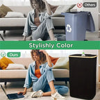 100L Kitchen Recycling Bin & Storage Bags, Kitchen Recycle Bin, Large Capacity Bottle Recycle Bin With Removable Tote Bags,