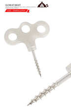 10/15pcs Camping Glow Deck Nails Outdoor Travel Hiking Tent Accessories 3 Holes Screw Spikes Luminous Metal Canopy Pegs Stakes