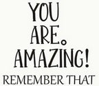 1 pc meaningful text --you are amazing remember that Sticker Waterproof Vinyl Wallpaper Home Decor For Kids Rooms Home Decor