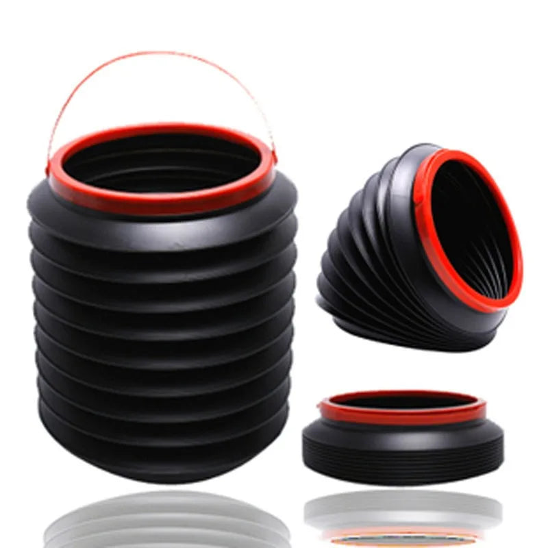 4L Portable Folding Garbage Bin - Multifunctional Telescopic Mini Storage Bin for Car