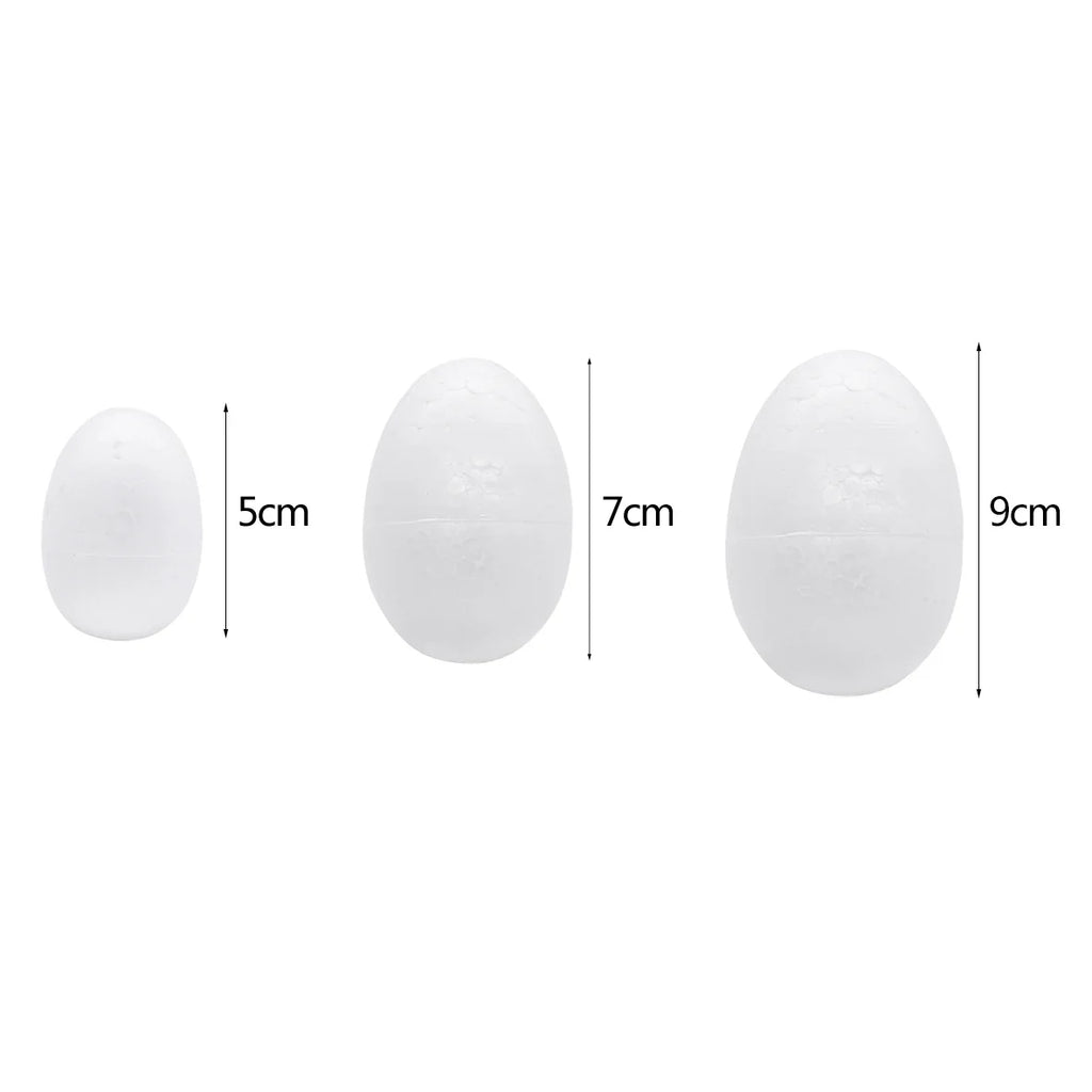 10/20pcs 5/7/9cm Easter Foam Egg Polystyrene Styrofoam Foam Egg Ball DIY Painting Bird Pigeon Eggs Eatser Party Decor Kids Favor