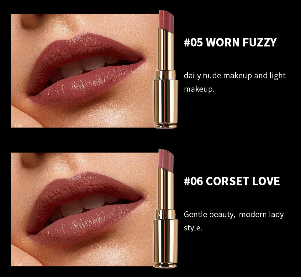 CHARMACY Moisturize Intense Nude Lipstick Luxury Professional Korean Lipsticks Easy to Wear Women Lip Makeup Cosmetic