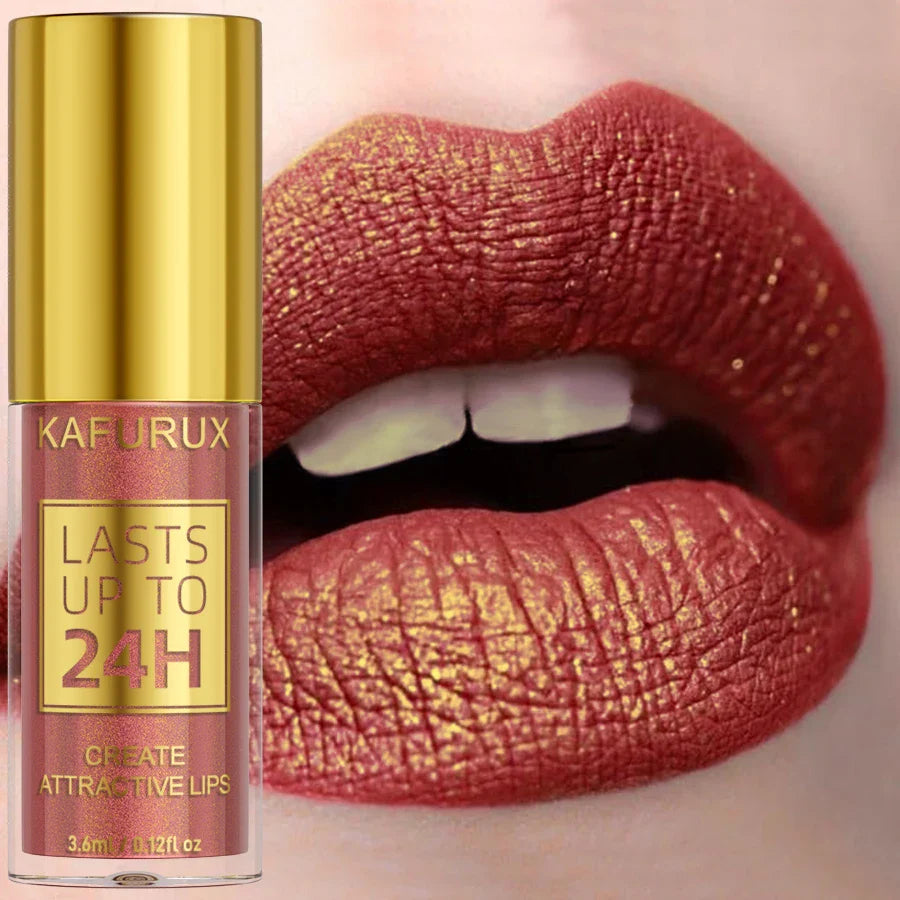 14 Colors Glitter Metallic Lip Glaze Shiny Long Lasting Lip Gloss Waterproof Liquid Lipstick Makeup Lip Oil Lip Tint Gifts for W
