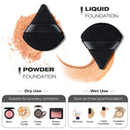2/3/5/6/12Powder Puff Face Makeup Soft velvet Triangle Powder Puff For Loose Powder Setting Powder Makeup Foundation Beauty Gift