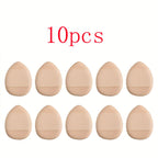 10pcs Finger Air Cushion Sponge Powder Puff Set, Makeup Puff, For Liquid Foundation, Powder Foundation, Concealer.