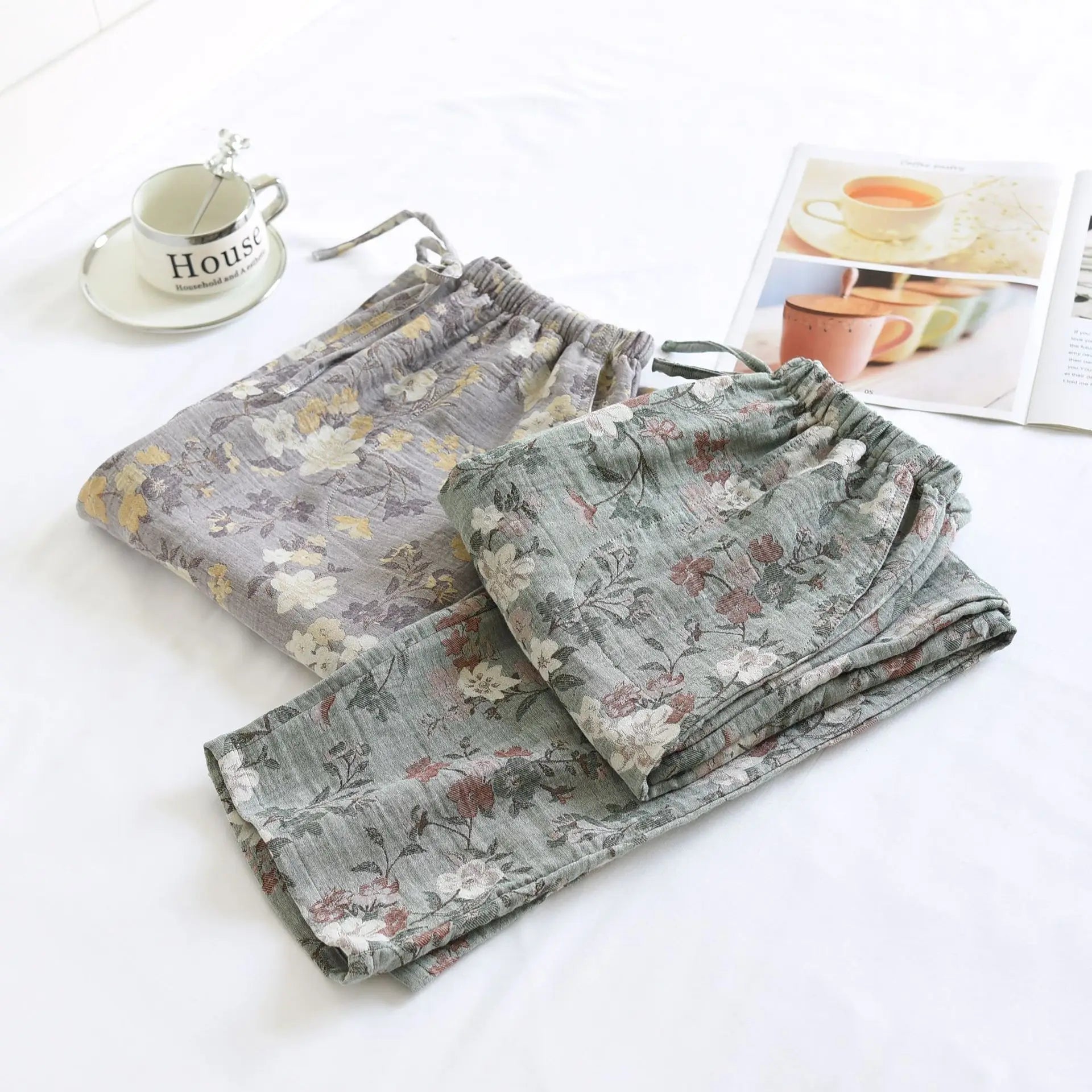 100% Cotton Sleepwear For Sleeping Pant Women Autumn Winter Pajamas Pants Loose Comfortable Homewear Trousers Female Pantalones