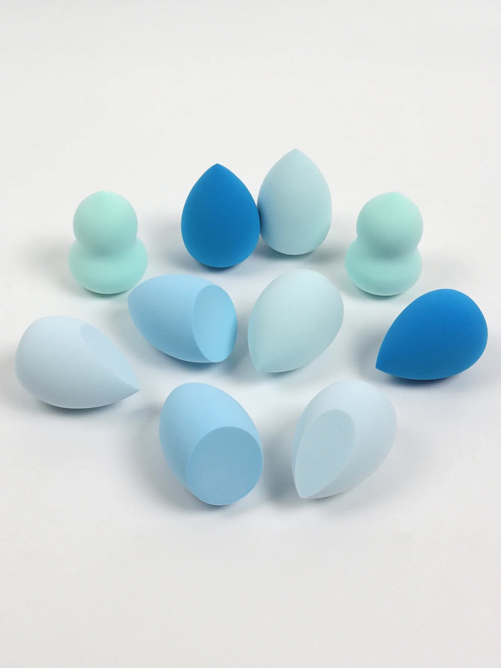 30 Beauty Eggs (Makeup Sponges) Foundation Make-Up Mixed Beauty Sponge, Liquid, Cream and Powder Without Blemish, Multi-Color C