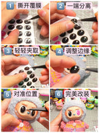 17cm Labubu V1v2 Custom Gorgeous And Exquisite Eye Stickers Eyelash Stickers Vinyl Dolls Makeup Diy Tools Accessories