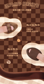 6PCS Chocolate Biscuit Powder Puff Makeup Blender Puff Air Cushion Foundation Sponge Loose Powder Puffs Cosmetic Applicator Tool