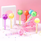 2 In 1 Cute Lollipop Lip Gloss Moisturizing Lip Plumper Lip Balm Lipstick Mineral Oil Lip Nutritious Lips Care Makeup Cosmetics