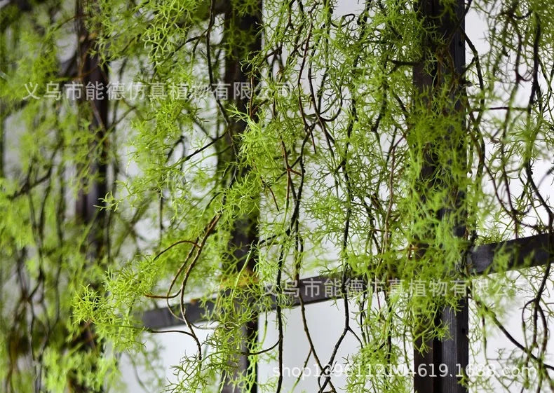 140 cm artificial plant black bone mango vine 1 piece 5 branches home wall hanging ivy green fake flower plant pine needles new