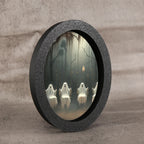 1 Piece of Halloween Mysterious-style Oval Decoration, Designed with Ghost Illustration, Suitable for Home Wall Display, Adding