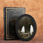 1 Piece of Halloween Mysterious-style Oval Decoration, Designed with Ghost Illustration, Suitable for Home Wall Display, Adding