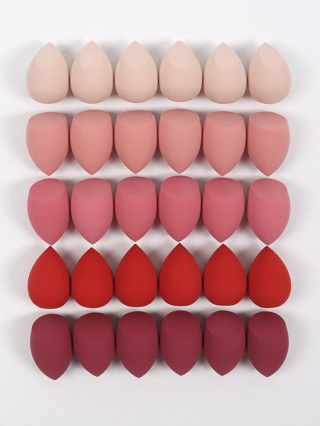 30 Beauty Eggs (Makeup Sponges) Foundation Make-Up Mixed Beauty Sponge, Liquid, Cream and Powder Without Blemish, Multi-Color C