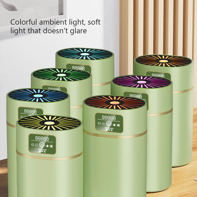 1100ml Household Mute Humidifier Bedroom Large Capacity Aromatherapy Air Diffuser with 7Colours Ambient Light Air Humidification