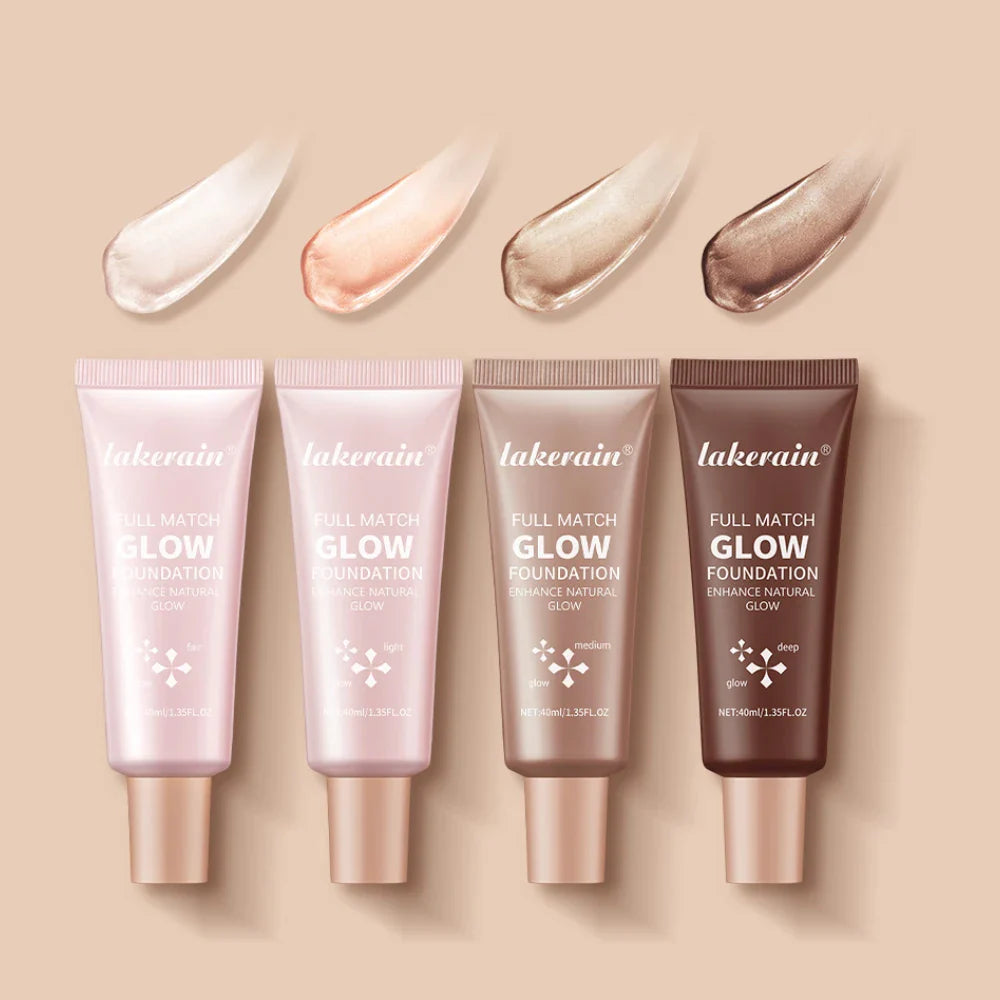 4 Colors Moisturizing Glow Foundation Liquid Long Lasting Natural Lightweight base Multi-purpose Illuminator Highlight Cream