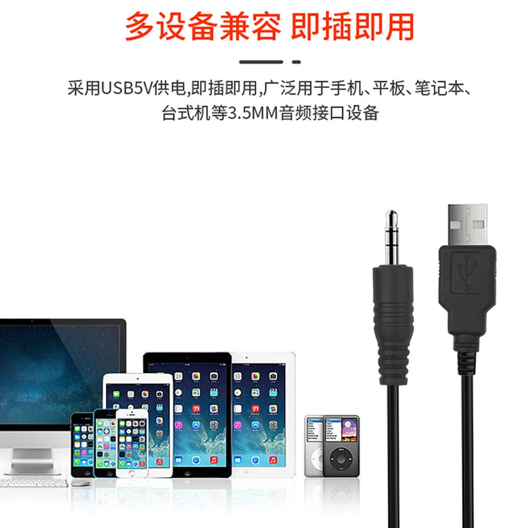 1 Pairs Portable Wired Bluetooth Speakers Wired Bass Stereo Subwoofer Speaker For Laptop Smartphones Desktop MP4 MP3 Players