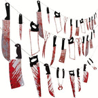 1-4Set Bloody Halloween Banner Horror Hanging Decoration for Haunted House Movie Theme Birthday Carnival Party Halloween Gift