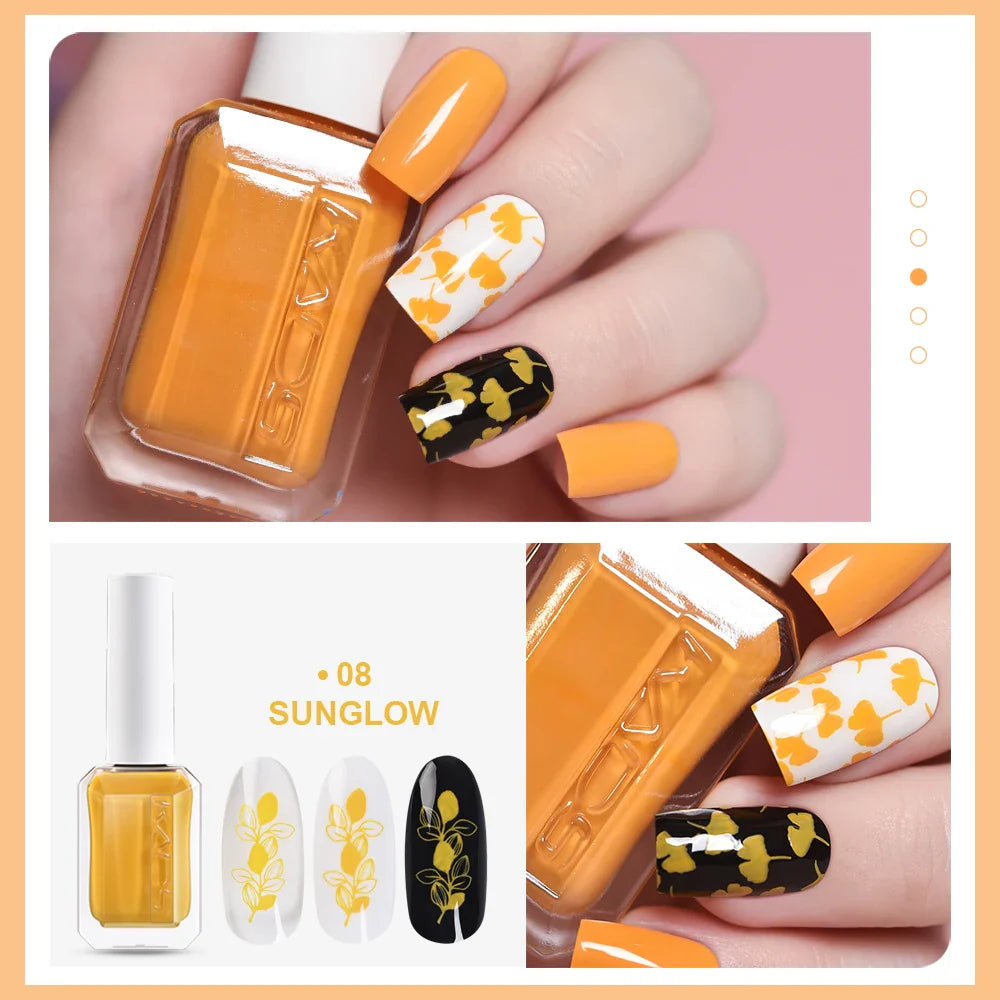 11ml Nail Stamping Polish Gold Silver Colorful Varnishes Lacquers Printing Image Stamp Plate Manicure DIY Salon Stamper Tool