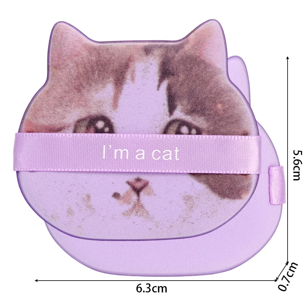 1-4pcs Cat Air Cushion Powder Puff Double-sided Wet Dry Use Concealer Foundation Sponge Cushions Women Beauty Makeup Puffs Tools