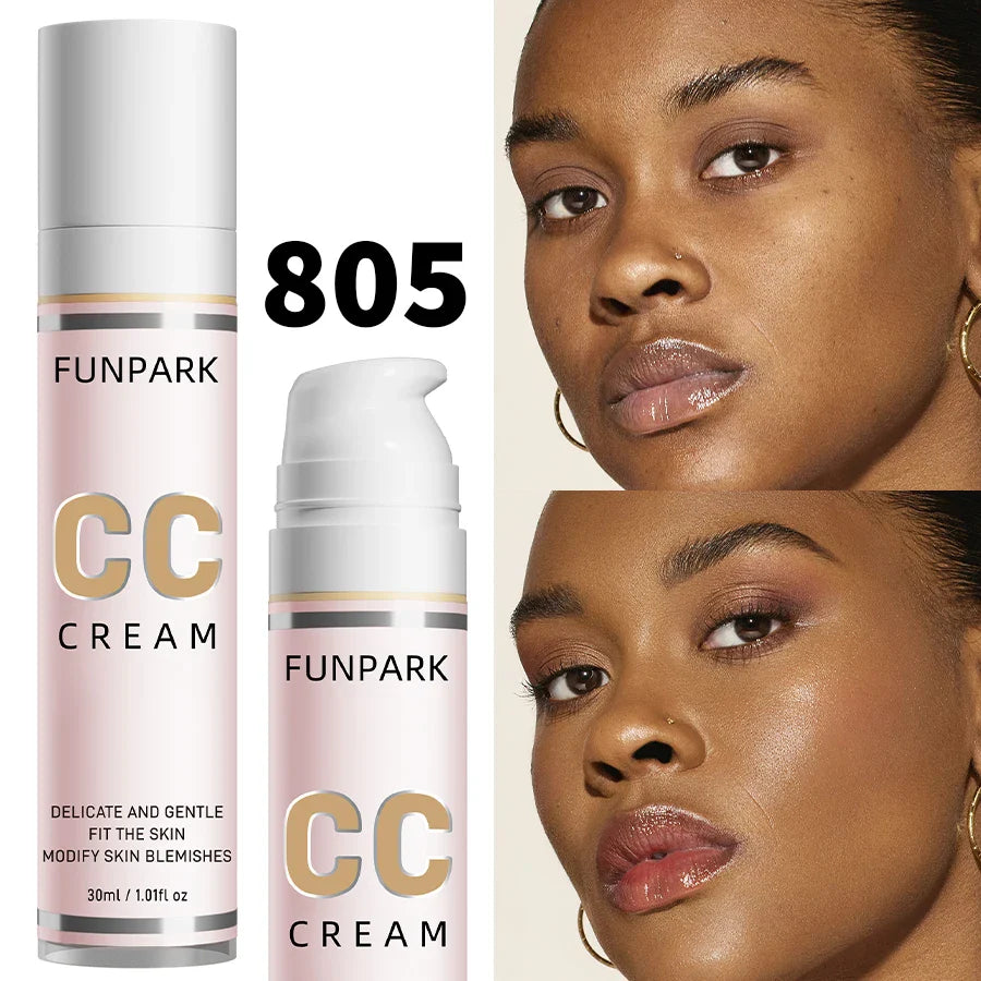 30ml 1Pc Color Correcting CC Cream Facial Foundation Waterproof Concealer Whitening Liquid Foundation Korean Makeup Cosmetics