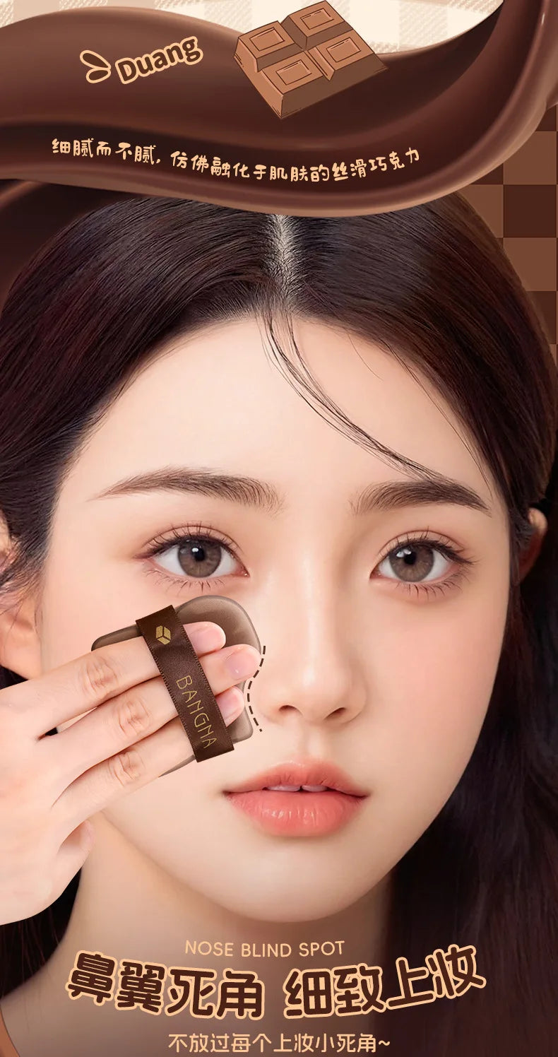 6PCS Chocolate Biscuit Powder Puff Makeup Blender Puff Air Cushion Foundation Sponge Loose Powder Puffs Cosmetic Applicator Tool