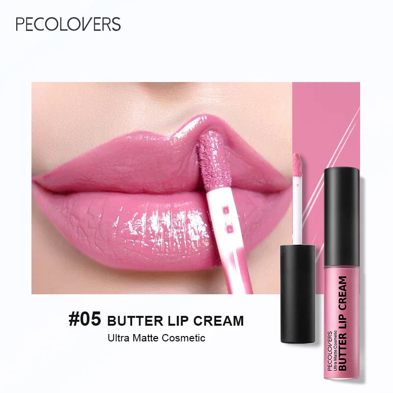 1PC Butter Gloss Non-Sticky Lip Gloss Long Lasting Nude Lip Makeup Hydrating Lip Gloss with Essential Oil Liquid Lipstick