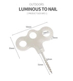 10/15pcs Camping Glow Deck Nails Outdoor Travel Hiking Tent Accessories 3 Holes Screw Spikes Luminous Metal Canopy Pegs Stakes