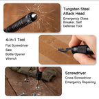 10-IN-1 Multi Function Portable Self Defense Pen Outdoor Survival Tool Fishing Whistle/Compass/Wrench/Screwdriver/Window Breaker