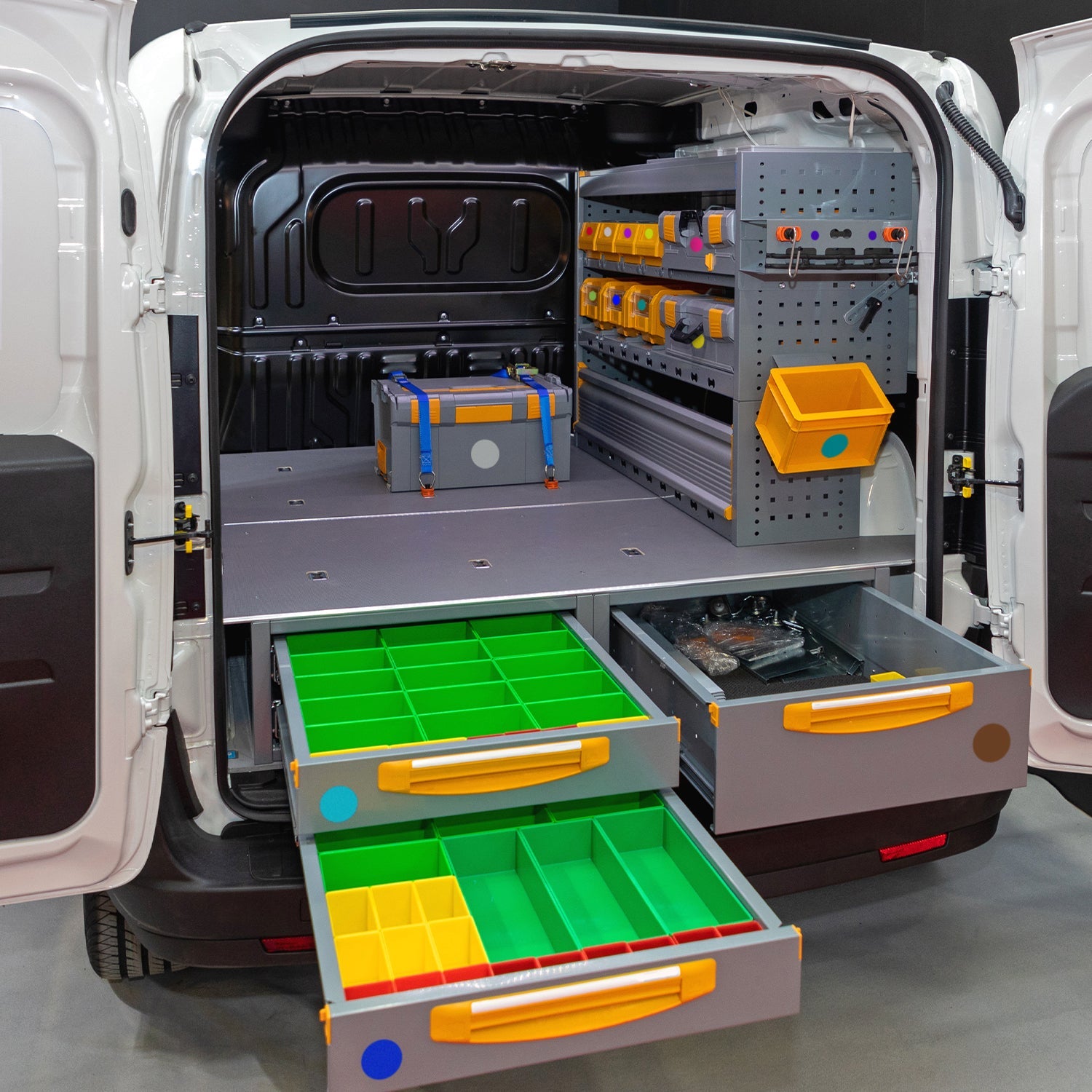 4" Removable Round Color Coding Sheeted Dot Kit (Fluorescent): 100/Pack