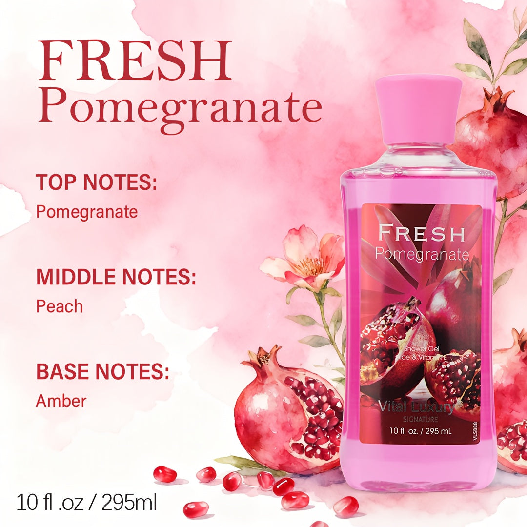 12 Scents,9.98 Oz. Unisex Shower Gel,body Wash. Large Size, Gently Cleanses And Moisturizes, Enriched With Aloe Vera And Vitamin E. Floral, Fruity, And Musky Notes. Perfect For Everyday Use Or Dates.