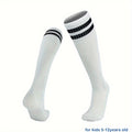 1 pair Striped Knee-High Sports Socks for Kids - Breathable & Comfortable for Basketball, Football & Running
