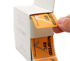 "ACCEPTED BY" Labels - 1-1/2": 6,000/Case