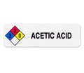 "Acetic Acid" HMIG Safety Labels, 0.75" x 2.5", 250/ROLL