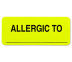 "Allergic To" Labels - 1" x 2-1/4" - 250/Box