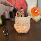 1 Owl Aromatherapy Burner, (With Candle Holder) (Candles And Aromatherapy Oils Not Included) Creative Aromatherapy Burner, Essential Oil Lamp Burner, Scented Candle Burner, Halloween, Christmas, Thanksgiving Tabletop Decorati