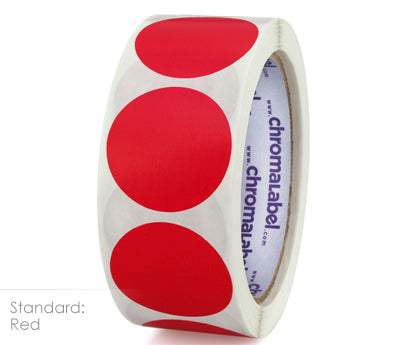 1-1/2" Permanent Round Color-Code Dot Inventory Labels: 500/Roll