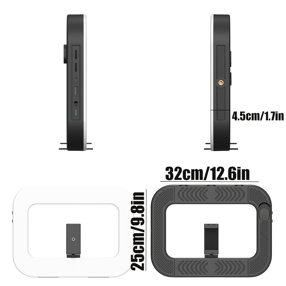 2025 NEWS Smartphone Video Rig With Light, 8000mAh Build-in Battery, Cell Phone Handheld Stabilizer With Ring Light 2500-8500k Selfie Light For Camera, Smartphone, Action Camera, Setup, Filmmaking, Makeup, Vlogging