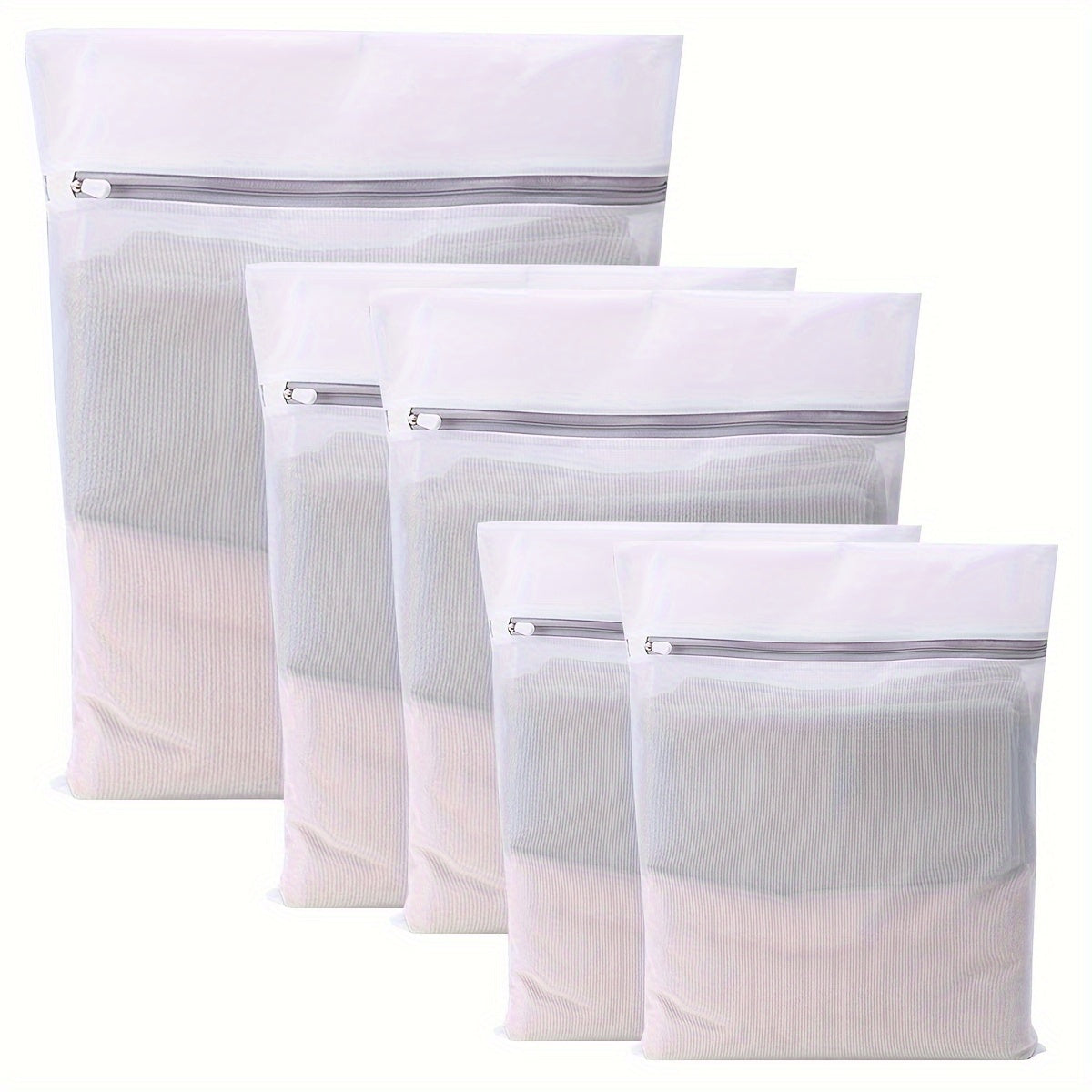 1/2/3/5pcs Delicate Laundry Bag - Protects Underwear, Bras, Socks, and Clothing in Washing Machine - Travel Storage Bag Included