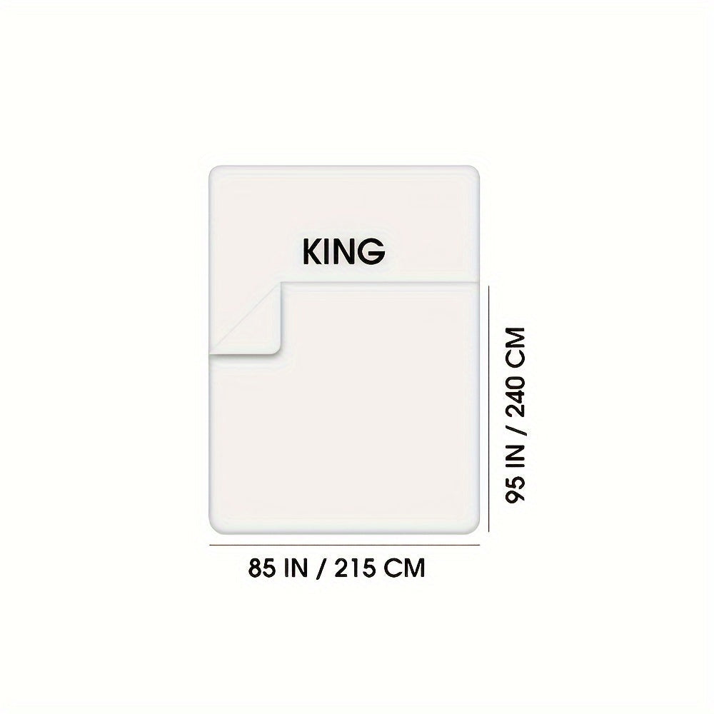 1-Piece (without Pillowcases) Thick Raschel Printed Blanket King Size Luxurious Single Ply 9 Lbs Soft & Warm Blanket Bed Home Gifts 85 X 95 In (215x240cm) For Any Decor