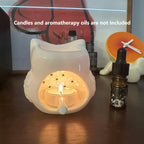 1 Owl Aromatherapy Burner, (With Candle Holder) (Candles And Aromatherapy Oils Not Included) Creative Aromatherapy Burner, Essential Oil Lamp Burner, Scented Candle Burner, Halloween, Christmas, Thanksgiving Tabletop Decorati