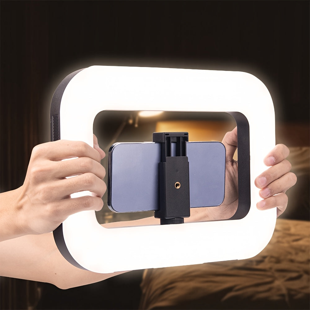 2025 NEWS Smartphone Video Rig With Light, 8000mAh Build-in Battery, Cell Phone Handheld Stabilizer With Ring Light 2500-8500k Selfie Light For Camera, Smartphone, Action Camera, Setup, Filmmaking, Makeup, Vlogging