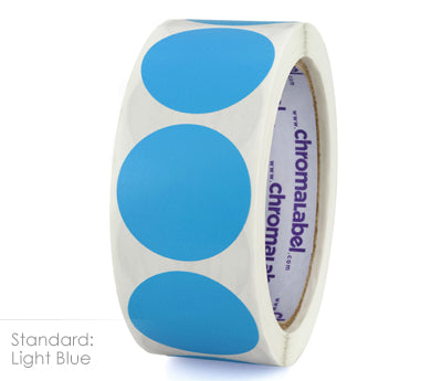 1-1/2" Permanent Round Color-Code Dot Inventory Labels: 500/Roll