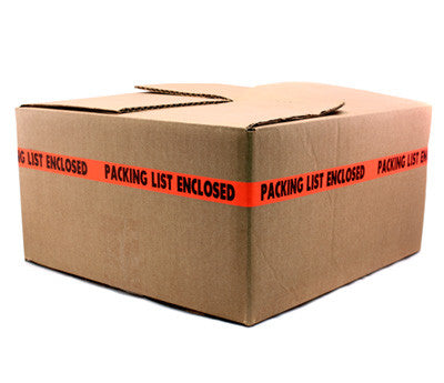 "PACKING LIST ENCLOSED" - Imprinted 3/4" Tape
